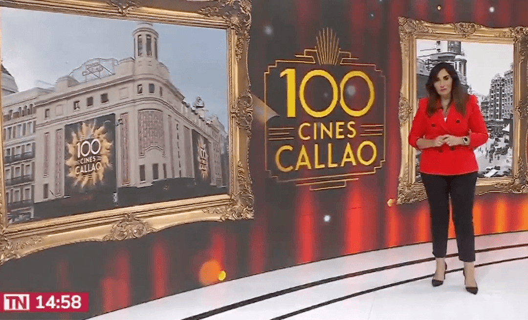 EL CENTENARIO DE CINES CALLAO, NOTICIA EN LOS INFORMATIVOS DE TELEMADRID